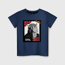 Футболка хлопковая детская Rap god, цвет: тёмно-синий