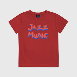 Футболка хлопковая детская Music jazz, цвет: красный