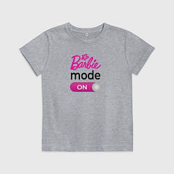 Футболка хлопковая детская Барби мод, цвет: меланж