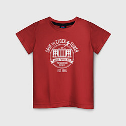 Футболка хлопковая детская Hill Valley clocks, цвет: красный
