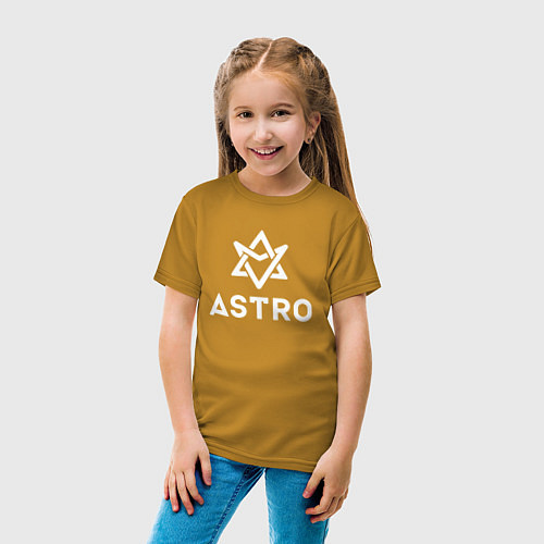 Детская футболка Astro logo / Горчичный – фото 4