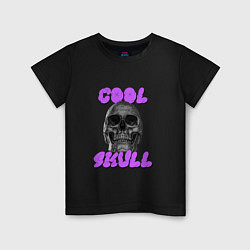 Футболка хлопковая детская Cool Skull, цвет: черный