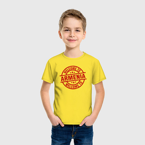 Детская футболка Добро пожаловать в Армению / Желтый – фото 3