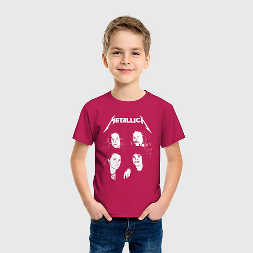 Детская футболка Metallica band / Маджента – фото 3