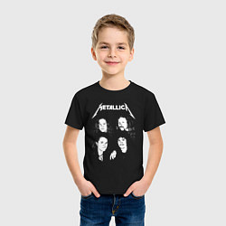 Футболка хлопковая детская Metallica band, цвет: черный — фото 2