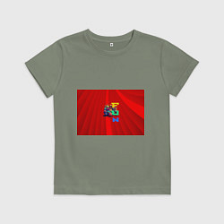 Футболка хлопковая детская Весело FUN, цвет: авокадо