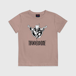 Футболка хлопковая детская Thunderdome v 2, цвет: пыльно-розовый