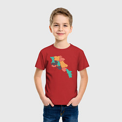 Футболка хлопковая детская Области Армении, цвет: красный — фото 2