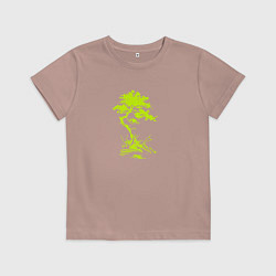 Футболка хлопковая детская Сосна, цвет: пыльно-розовый