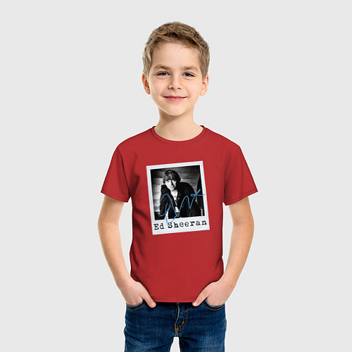 Детская футболка Тру фанат Ed Sheeran / Красный – фото 3