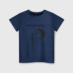 Футболка хлопковая детская Йен Кёртис Joy Division, цвет: тёмно-синий