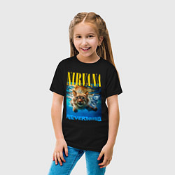 Футболка хлопковая детская Кот Нирвана, цвет: черный — фото 2