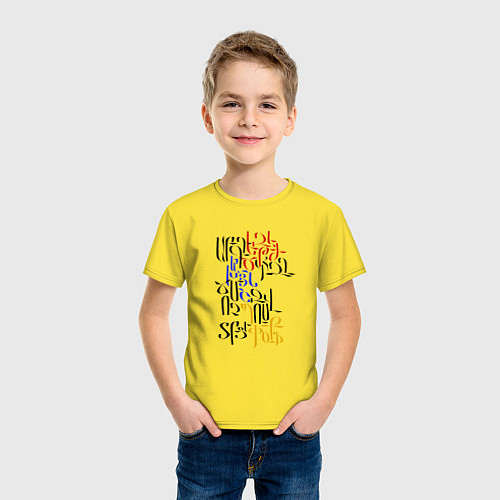 Детская футболка Армения моя Алфавит / Желтый – фото 3