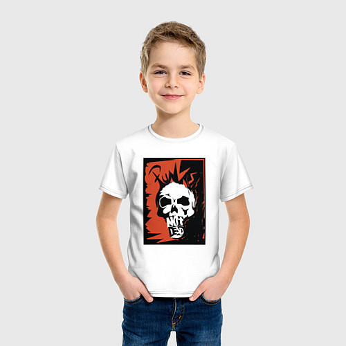 Детская футболка Punks skull / Белый – фото 3