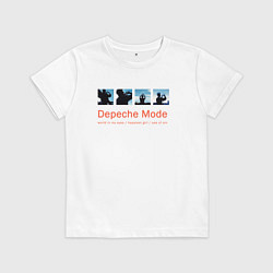 Футболка хлопковая детская Depeche Mode - World In My Eyes Single, цвет: белый