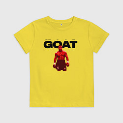 Футболка хлопковая детская GOAT - Mike Tyson, цвет: желтый
