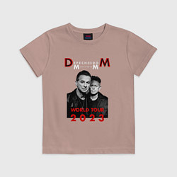 Футболка хлопковая детская Depeche Mode - Memento Mori Dave and Martin, цвет: пыльно-розовый