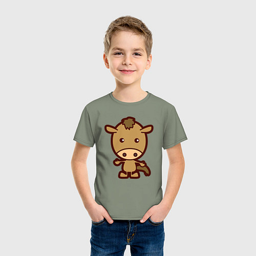 Детская футболка Маленький жеребёнок / Авокадо – фото 3