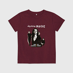 Футболка хлопковая детская Depeche Mode - Exotic and Summer Tours, цвет: меланж-бордовый