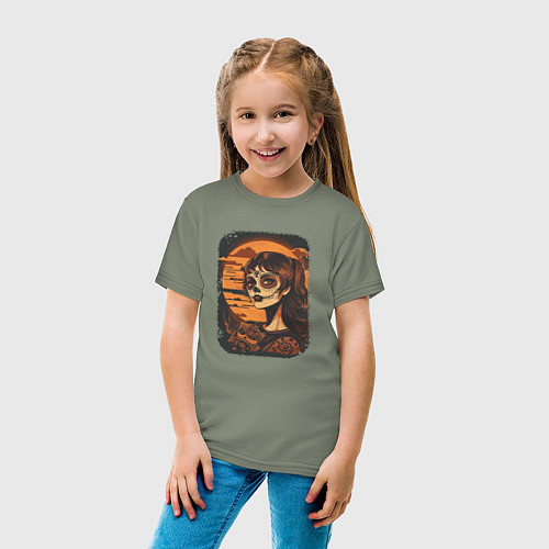 Детская футболка Gothic beauty / Авокадо – фото 4