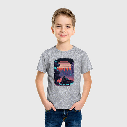 Детская футболка 8-bit fantasy / Меланж – фото 3
