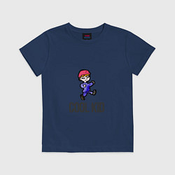 Футболка хлопковая детская Cool kid, цвет: тёмно-синий