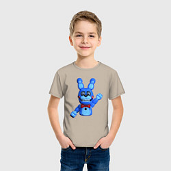 Футболка хлопковая детская Бон Бон, цвет: миндальный — фото 2