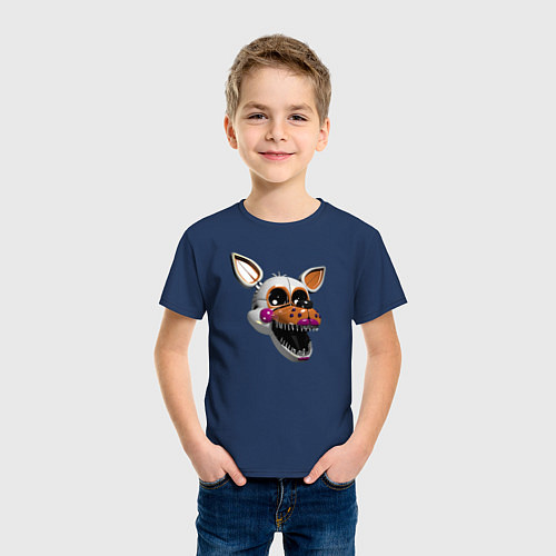 Детская футболка Голова Мангла / Тёмно-синий – фото 3