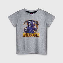 Футболка хлопковая детская Halloween dead, цвет: меланж