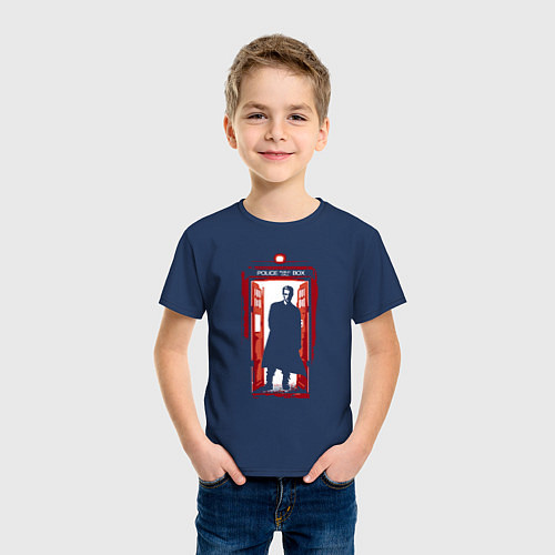 Детская футболка Doctor who tardis / Тёмно-синий – фото 3