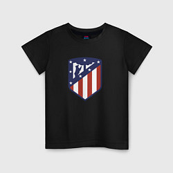 Футболка хлопковая детская Atletico Madrid FC, цвет: черный