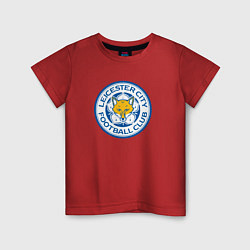 Футболка хлопковая детская Leicester city fc, цвет: красный