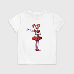 Футболка хлопковая детская Цирковая Малышка представляет, цвет: белый