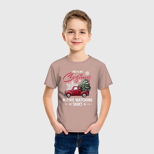 Детская футболка Movie watching shirt / Пыльно-розовый – фото 3