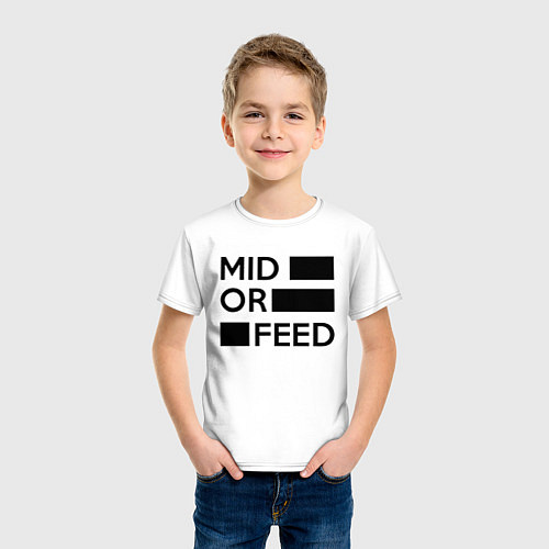 Детская футболка Mid or feed / Белый – фото 3