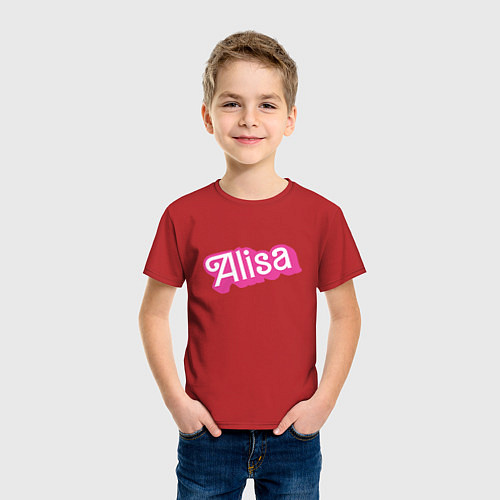 Детская футболка Alisa - retro Barbie style / Красный – фото 3