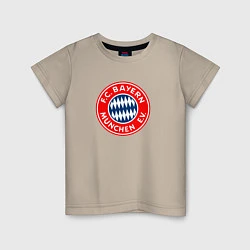 Футболка хлопковая детская Бавария клуб, цвет: миндальный