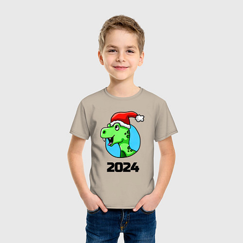 Детская футболка Год дракона 2024 / Миндальный – фото 3