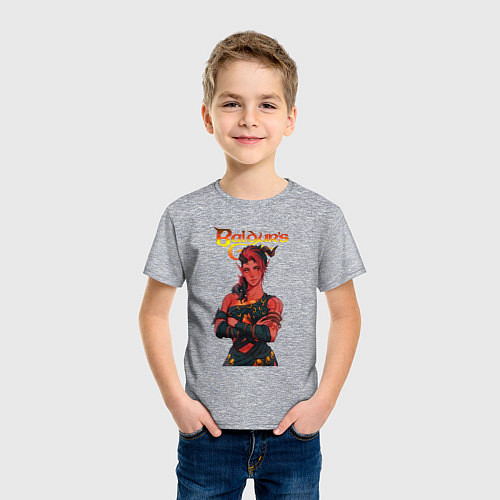 Детская футболка Карлах - врата балдура / Меланж – фото 3