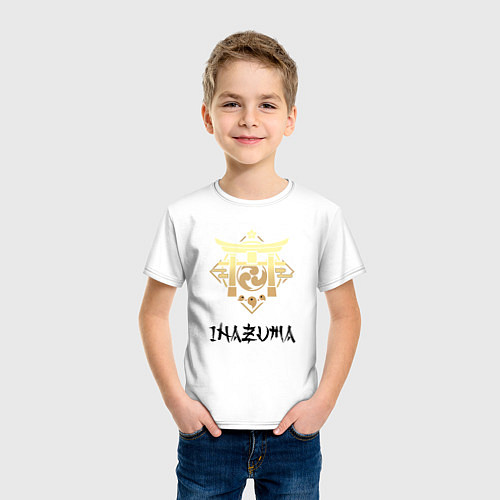 Детская футболка Инадзума из Геншин Импакт / Белый – фото 3