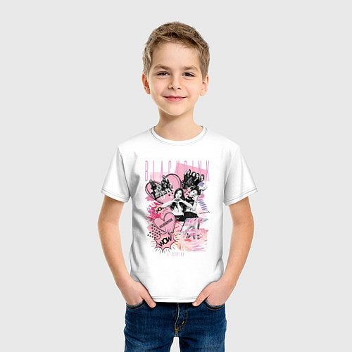Детская футболка Blackpink коллаж / Белый – фото 3