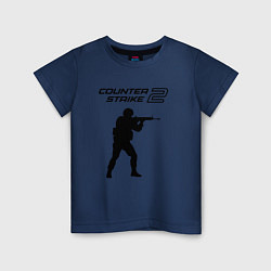 Футболка хлопковая детская Counter strike 2 classik, цвет: тёмно-синий