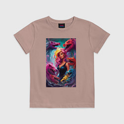 Детская футболка Ведьма среди оборотней - нейросеть