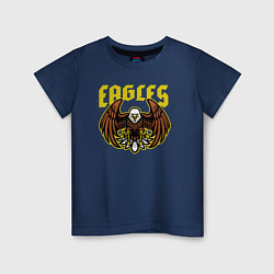 Футболка хлопковая детская Eagles, цвет: тёмно-синий