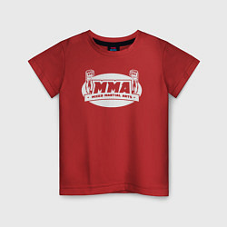 Футболка хлопковая детская MMA sport, цвет: красный