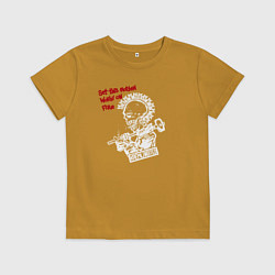 Футболка хлопковая детская Призрак коммунизма, цвет: горчичный