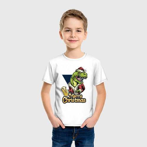 Детская футболка Merry christmas holiday / Белый – фото 3