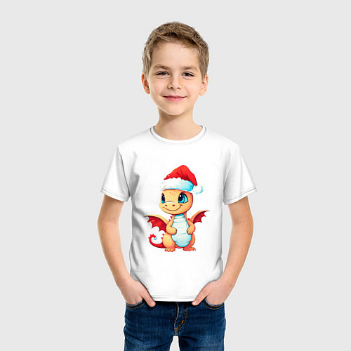 Детская футболка Милый дракончик 2024 / Белый – фото 3