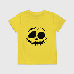 Футболка хлопковая детская Улыбка призрака, цвет: желтый