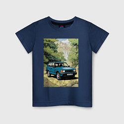 Футболка хлопковая детская Land Rover - Range Rover 1998, цвет: тёмно-синий